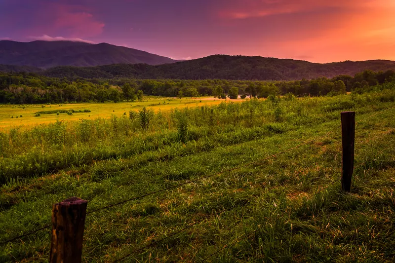 Cades Cove at sunset