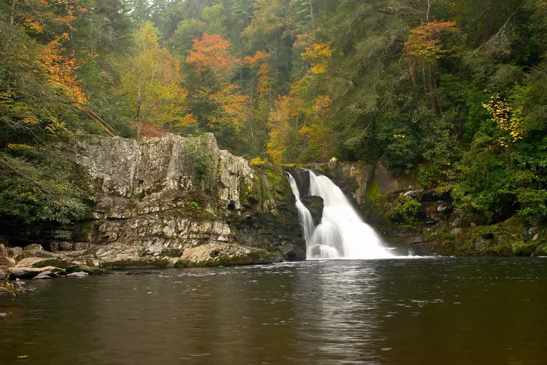 Abrams Falls in Cades Cove in fall