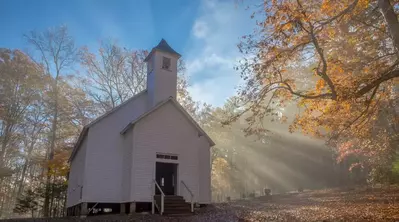 The Missionary Baptist Church, an important part of Cades Cove history.