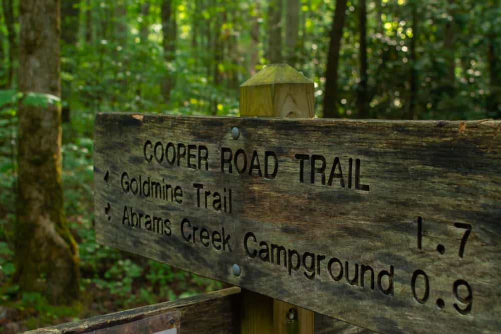 Cooper Road Trail marker